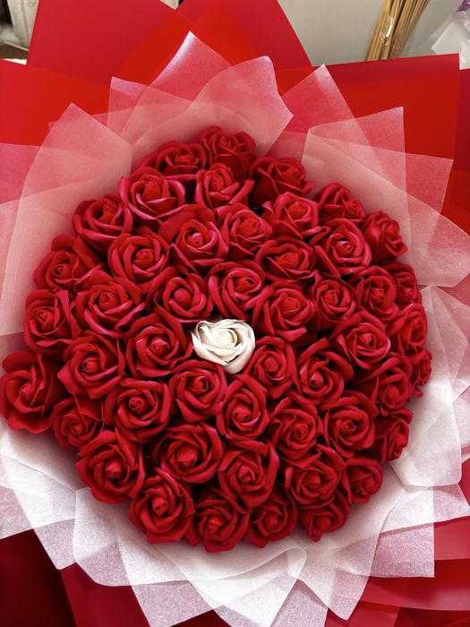 Дайын мыльные розы 49шт