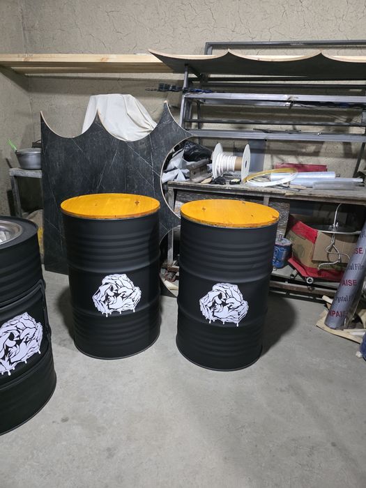 Мебель из бочек , стол стул, бар,фудтрак учун мебель ,лого дизайн ,