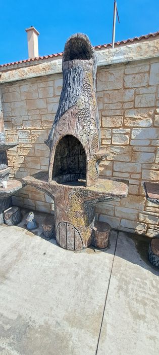 Чешми , мивки , барбекю от щампован бетон