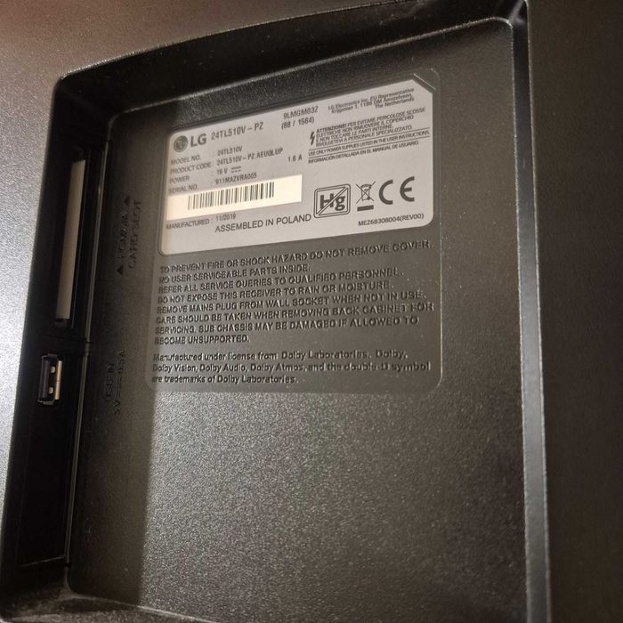 Vand TV Monitor LG diagonala 60 cm perfect pt bucatarie