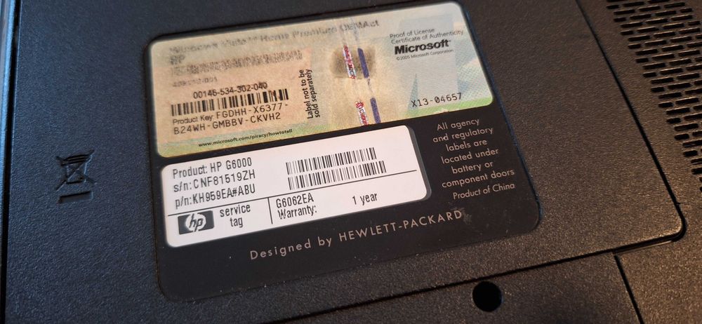 Продавам лаптоп HP G6062EA