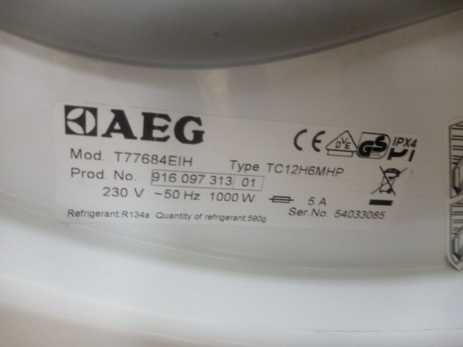 Сушилна с термо помпа Аег AEG Protex Plus 8кг A+++ 2 години гаранция!