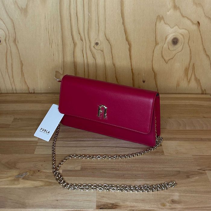 FURLA Diamante Mini Crossbody XS Rosso Veneziano