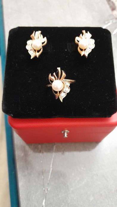 Комплект Жемчуг 585