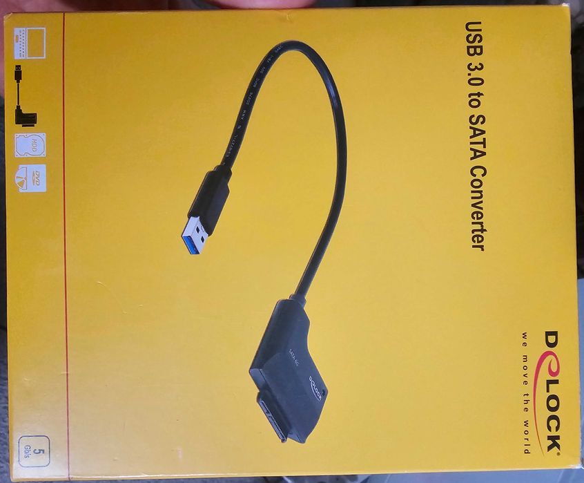 Adaptor USB 3.0 la SATA III 6Gb/s 2.5"/3.5" HDD, Delock 61882