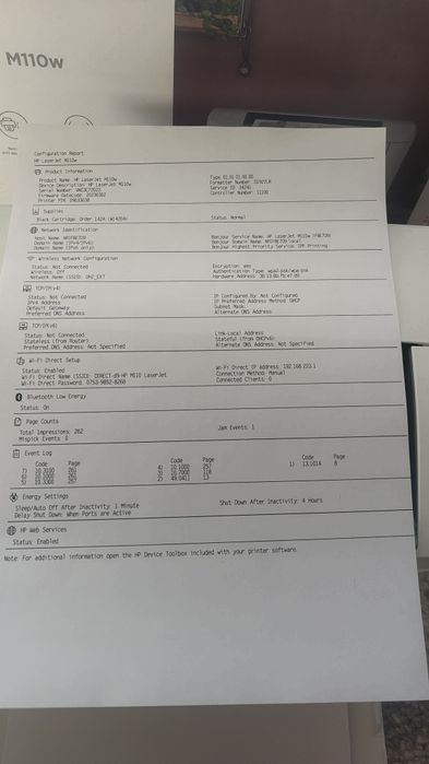 Imprimanta laser  HP M110w