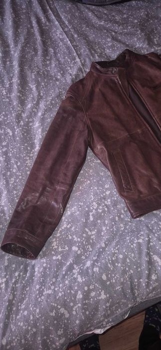 Geacă Piele Naturală M&S Autograph -Calitate Premium- Stil Café Racer