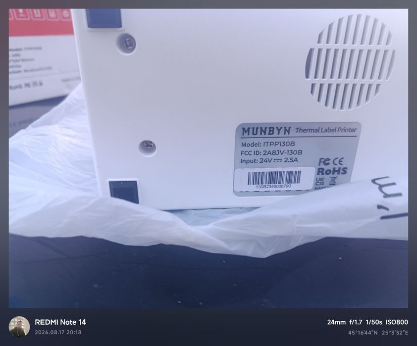 Vând imprimantă termică de etichete MUNBYN – Bluetooth