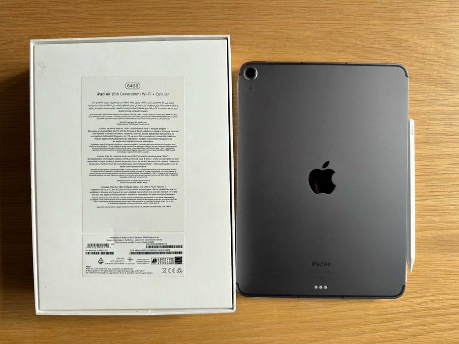 Apple iPad Air 5 M1 10.9” 64GB, Cellular + Apple - Pencil 2nd Gen