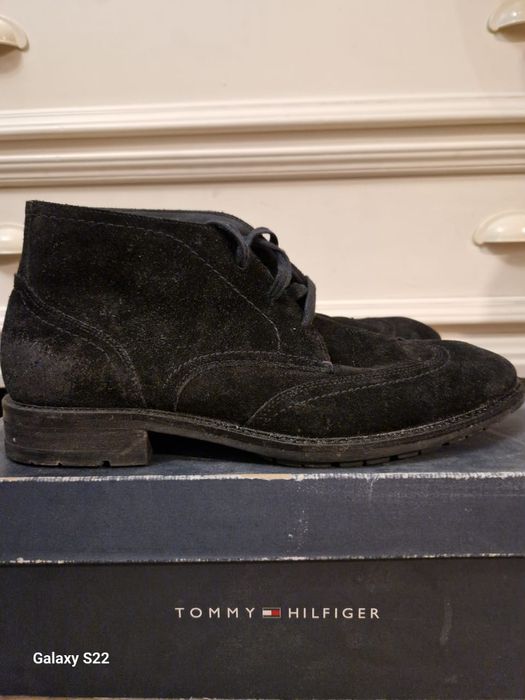 Ботинки замшевые, черные