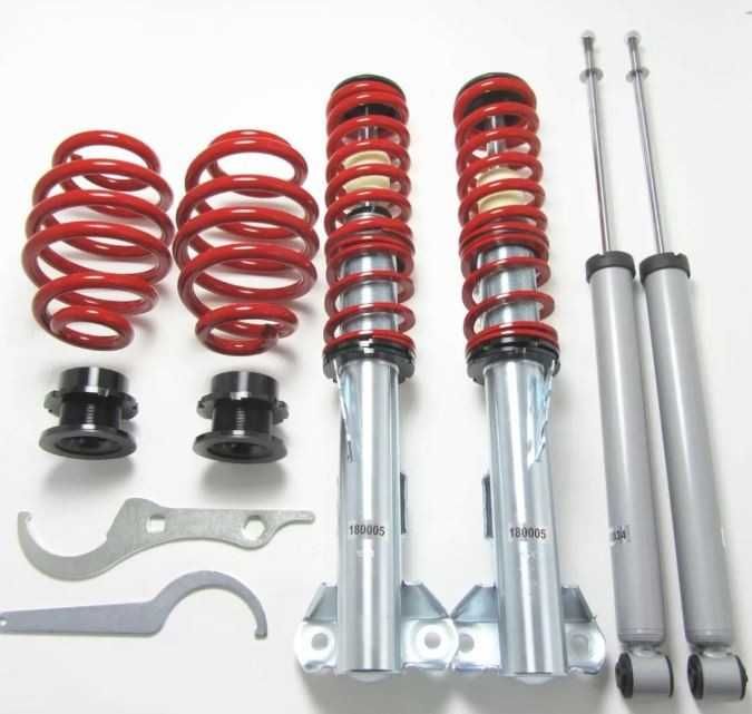 Регулируемо спортно окачване за BMW E36 1991-1999 червено за седан, купе, БМВ