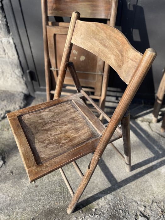 Дървени сгъваеми столове 5бр