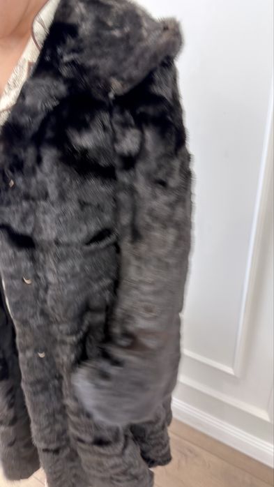 Норковая шуба черный бриллиант