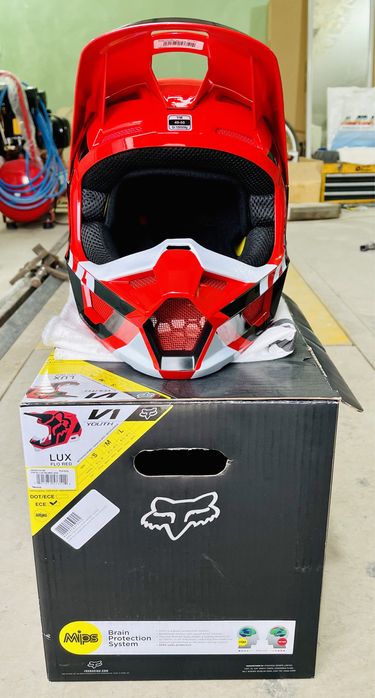 Fox v1 Lux Молодежный шлем для мотокросса