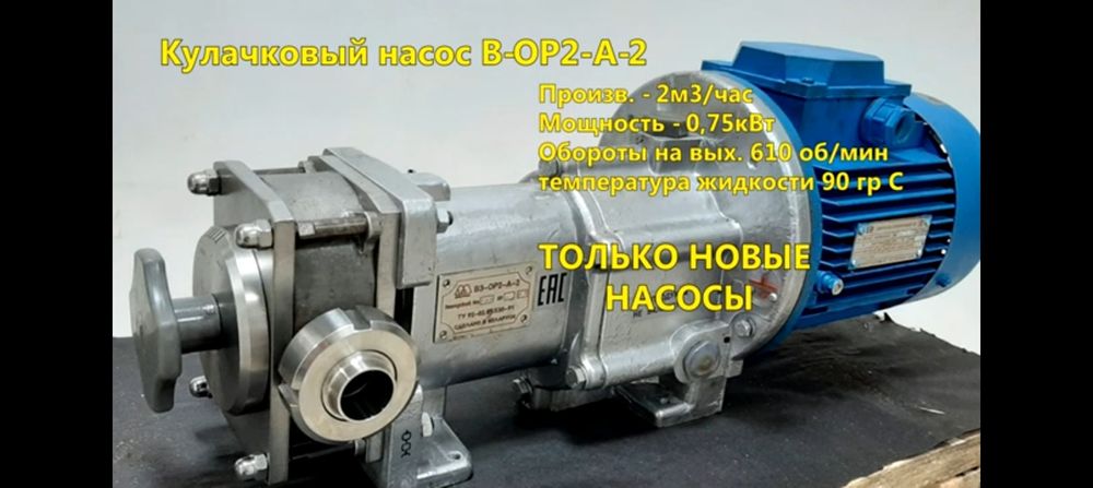 Насос пищевой кулачкови