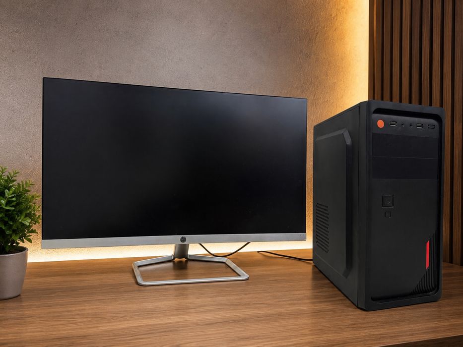Компьютер Сборка для игр и работы + HP 27” монитор (100Hz, Full HD)