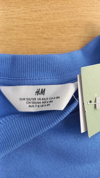 Bluză din molton flaușată la interior copii H&M marimea 122/128 NOUA cu eticheta