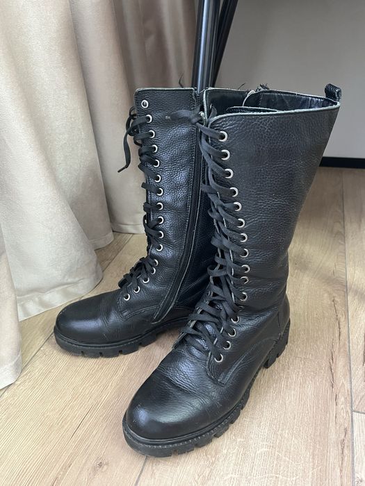 Зимняя кожаная обувь