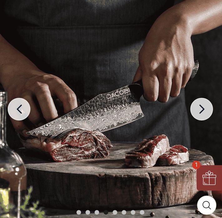 Професионален нож , 22см , японска стомана 67 слоя