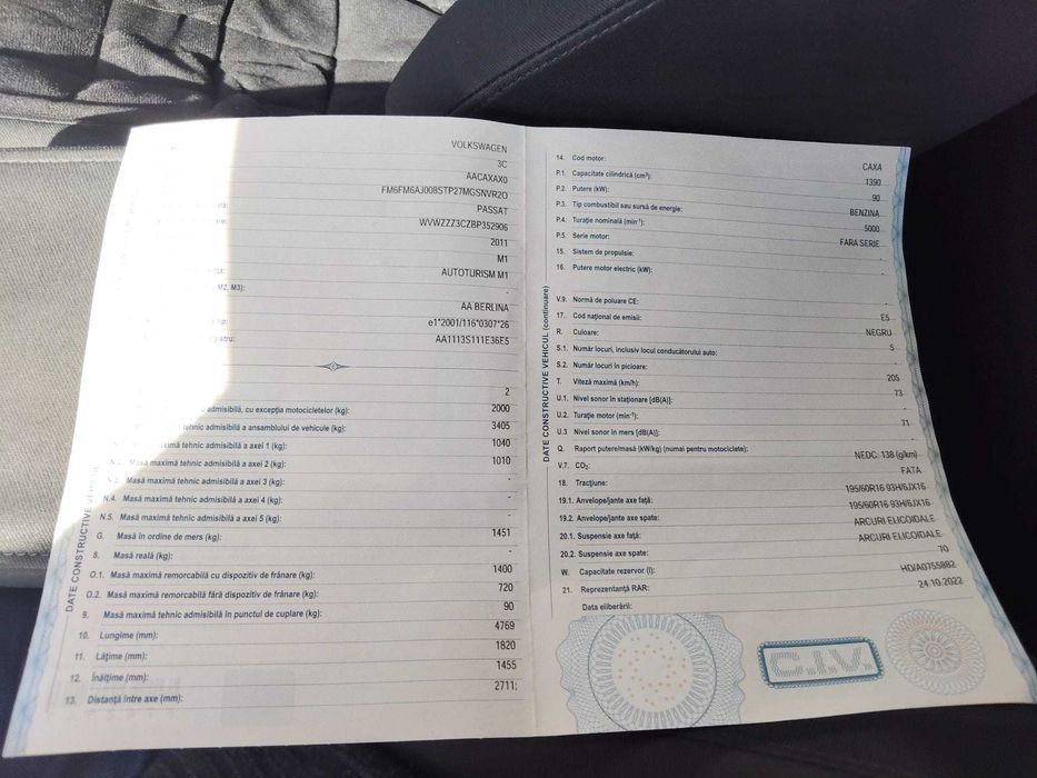 Vand autoturism Volkswagen Passat B7