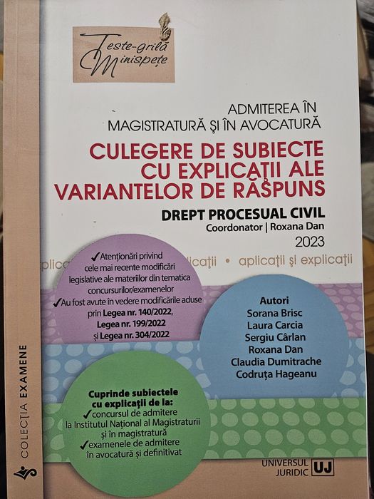 Pachet cărți pregătire INM / Barou / Facultate (12 volume)
