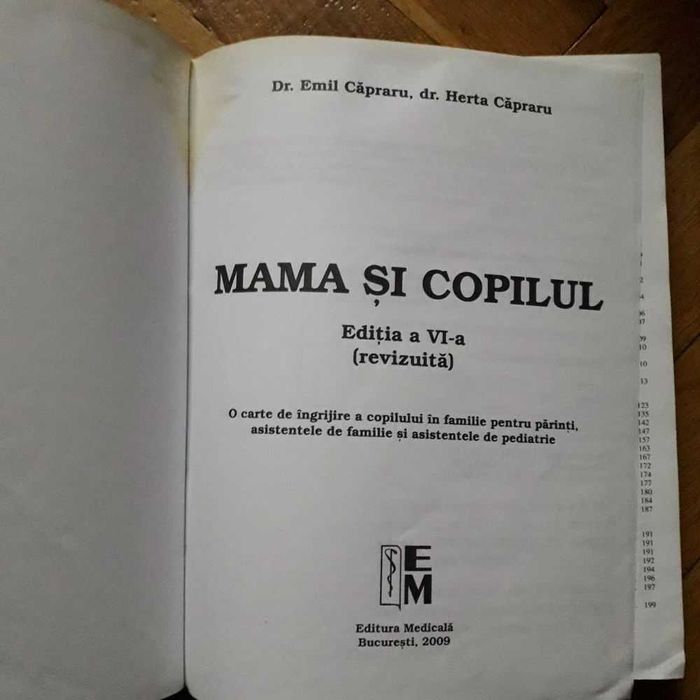 Emil Capraru - Mama si Copilul (Ed Medicala, Editia VI Revizuita 2009)