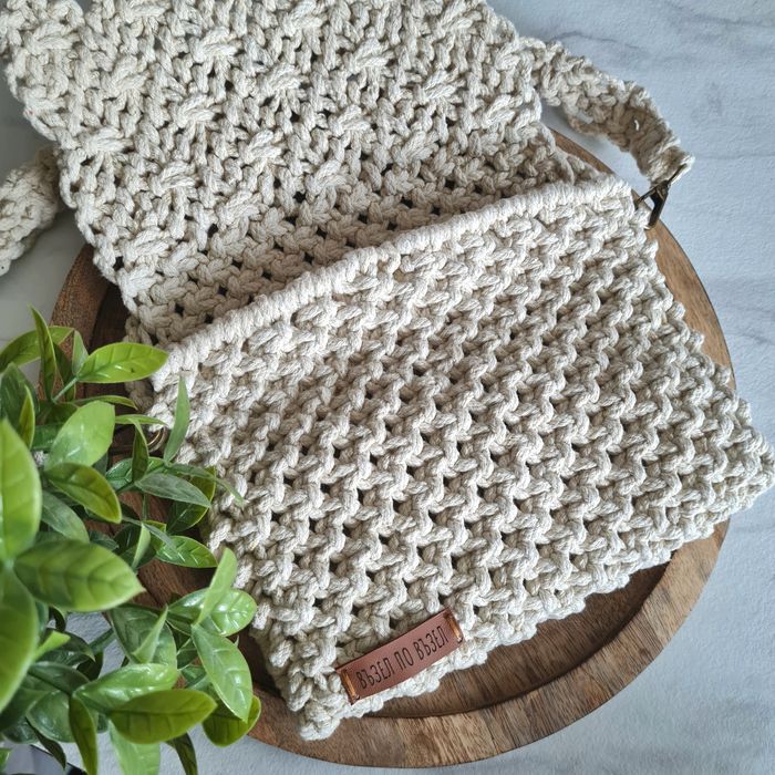 Макраме дамска чанта, Ръчна изработка, Бохо стил малка чанта