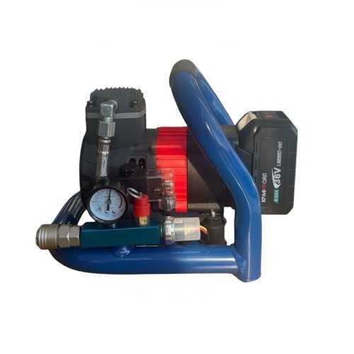 Аакумулаторен безчетков въздушен компресор с 2 батерии KraftTRoyal