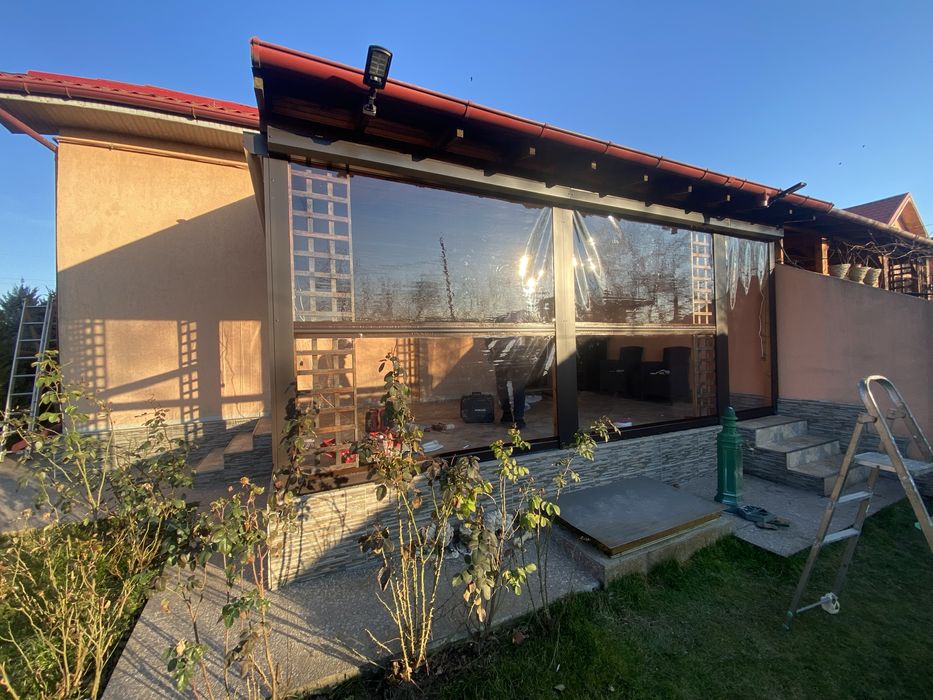 Inchideri terase/foisoare cu folie pvc Cristal Taiwan 0.8mm