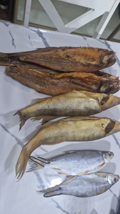 Рыба каченая, вяленая
