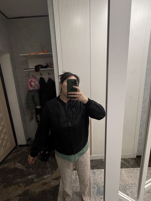 Бомбер эко кожа женский