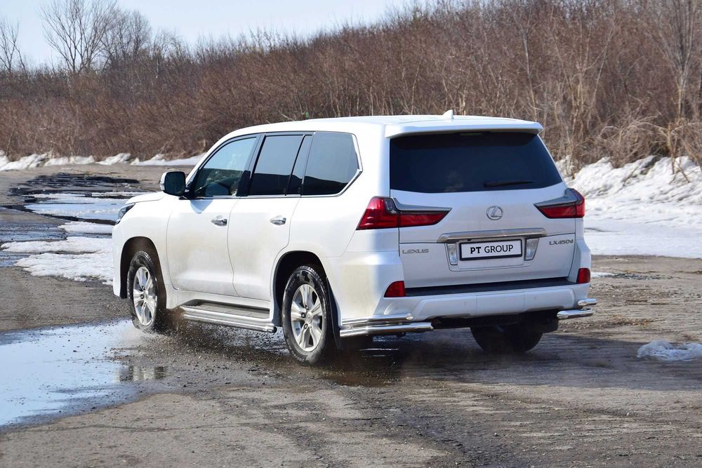 Защита порогов окантовка для LEXUS LX 450D 2015 г.в.