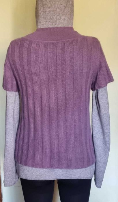 Cardigan cu maneca scurta, lana 50%, angora 40%, poliamid 10%, s-m