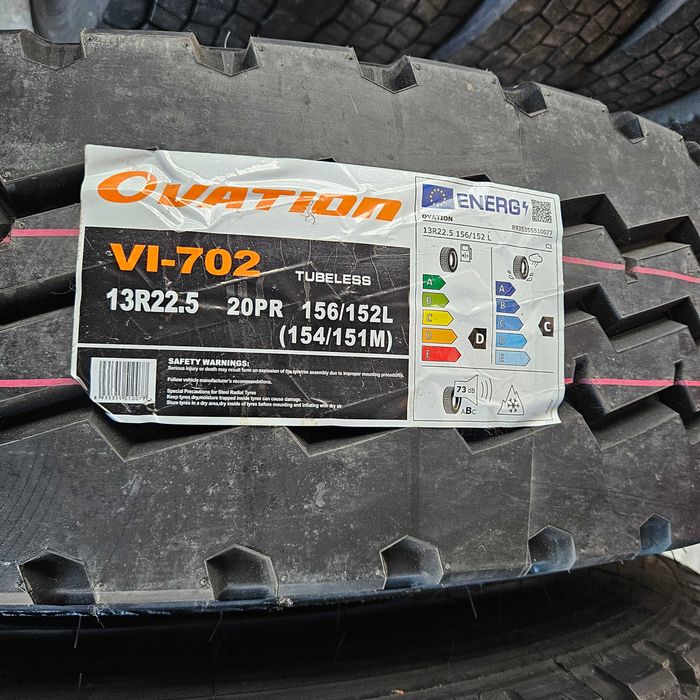 Нови гуми 13R22.5 OVATION VI-702 156/152L 20PR M+S DOT2025 266€ с ДДС