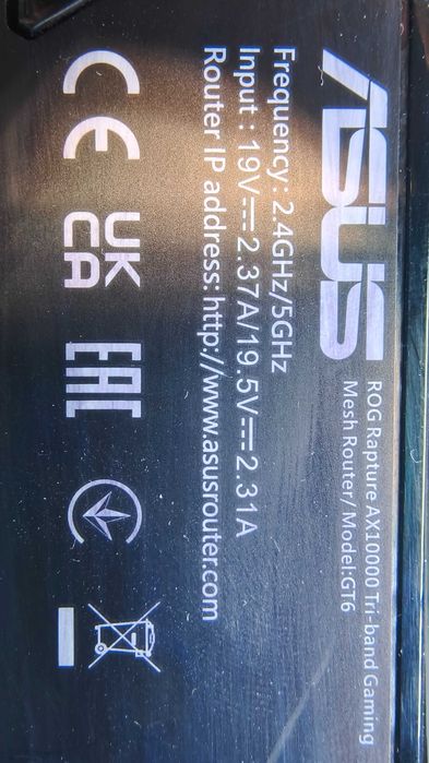 Роутер ASUS ROG Rapture GT6 AX10000 AiMesh