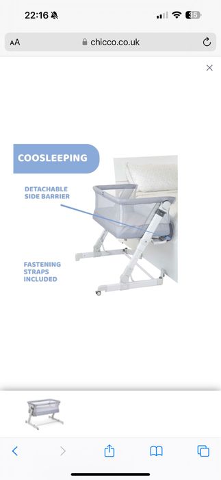 Кроватка Chicco next to me pop up