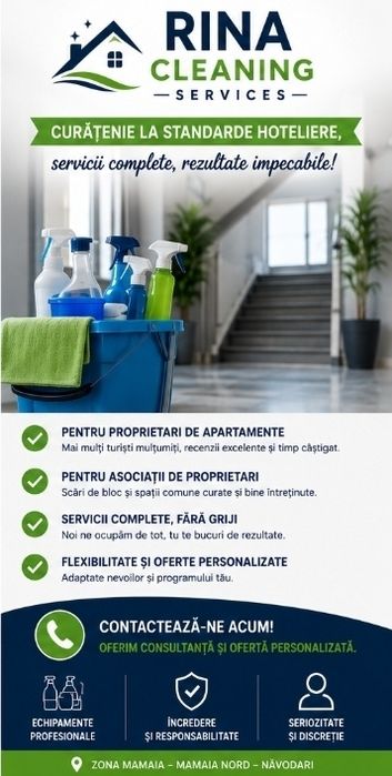 Curățenie profesională pentru apartamente și asociații de proprietari Mamaia Nord