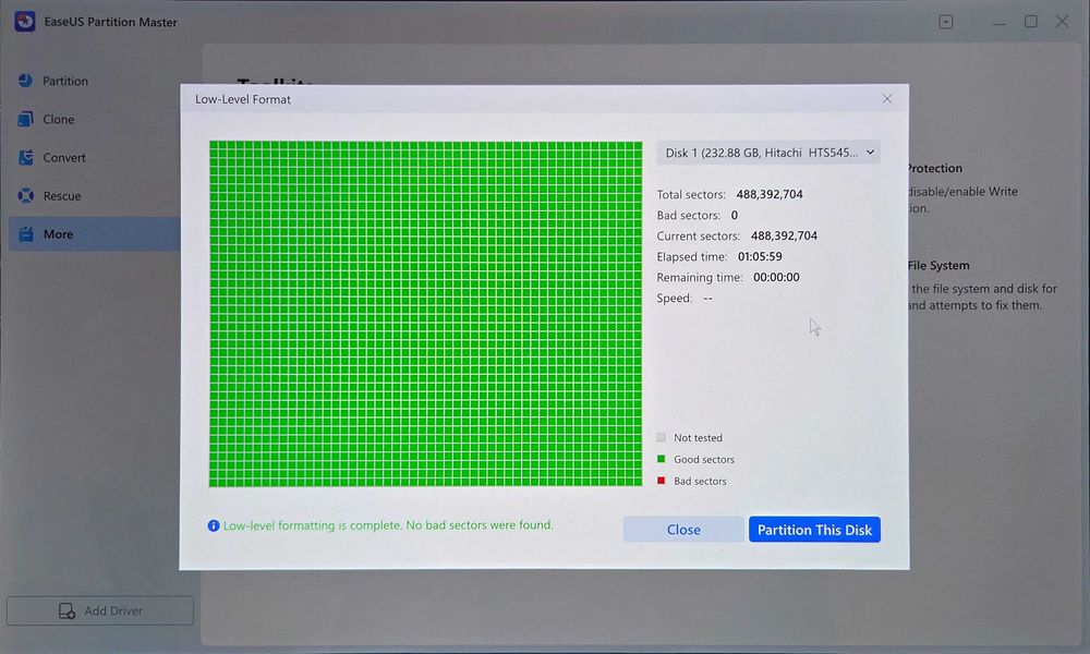 HDD Laptop HITACHI 250Gb 100% Fără Bad-uri Perfect Funcțional