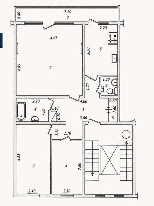 3-х комнатная квартира улица Афросиаб ID: 6550
