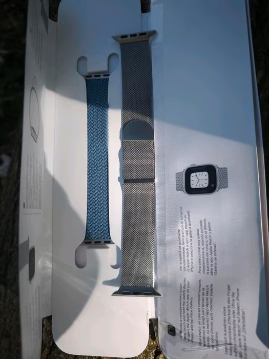 Curele originale Apple Watch de 45 mm: Milanese și împletite, mărimea 9