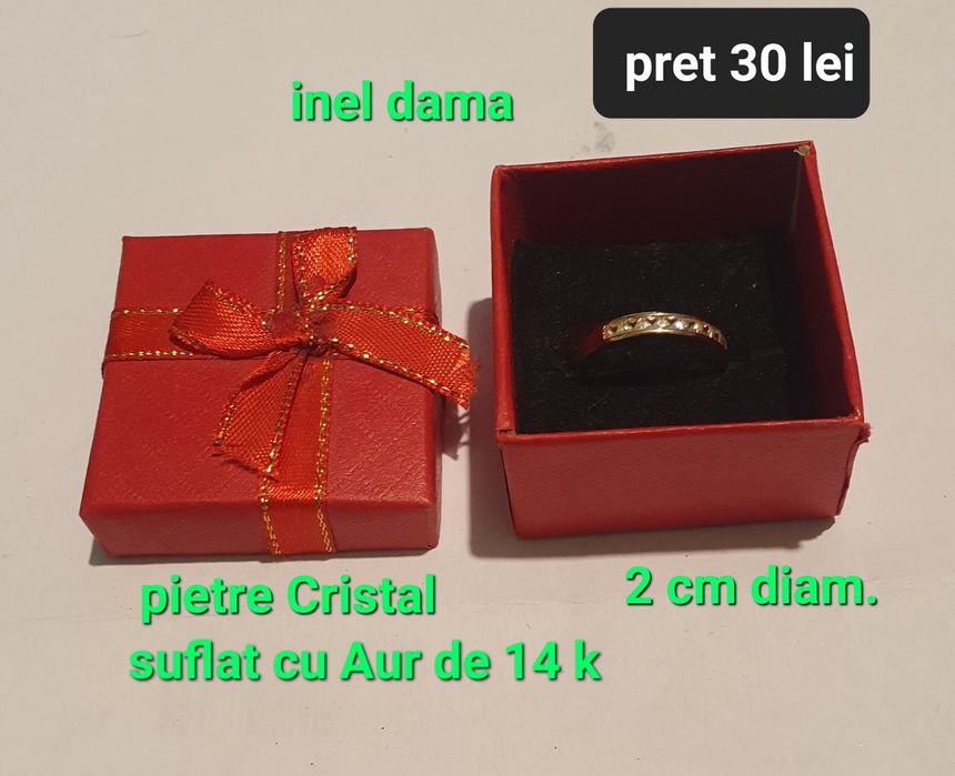 inele dama gold pietre Cristal