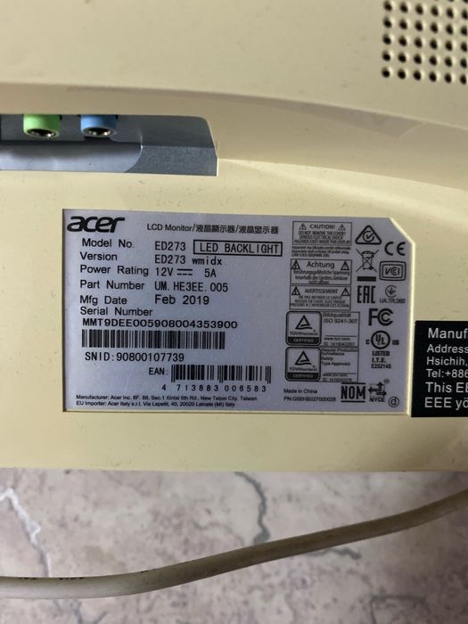 Монитор Acer ED273