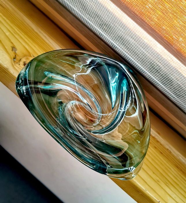 Антикварно плато купа Val St.Lambert подписана уникална Patelle Modern