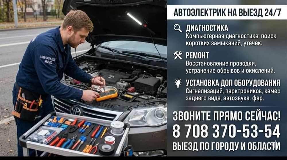 Автоэлектрик, Автодиагност выезд есть