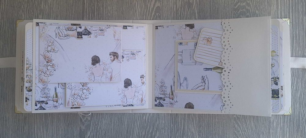 Сватбен албум "Тя и Той" в бяло и ванилия, ръчна изработка /24.10