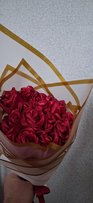 Цветы из атласной ленты