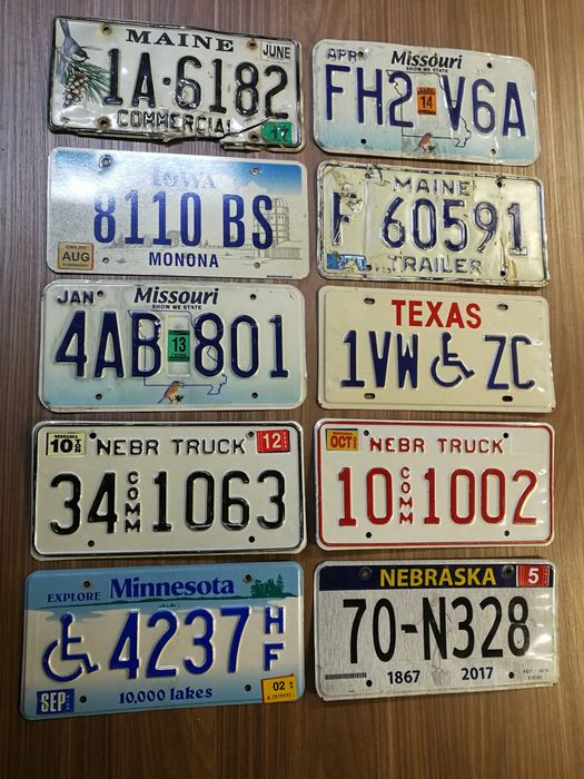 USA регистрационни табели