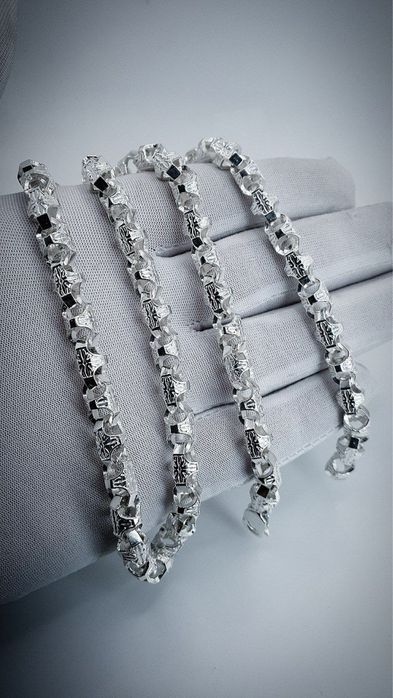 Цепь «Краб» 80гр ручной работы. Серебро 925пр