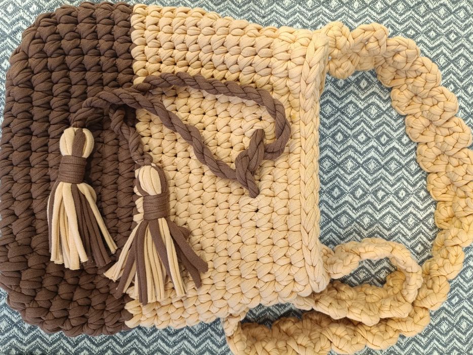 Сумка Хобо и рюкзачок Hand made