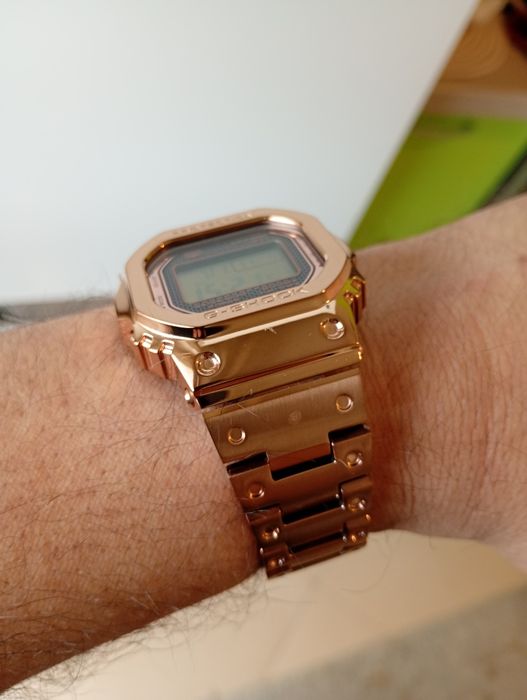 Casio G Schock Square Metal Rose Gold